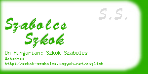 szabolcs szkok business card